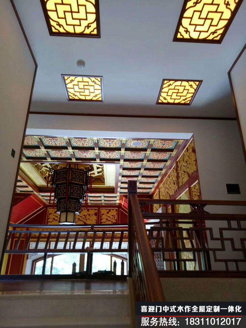 中式樓梯局部展示
