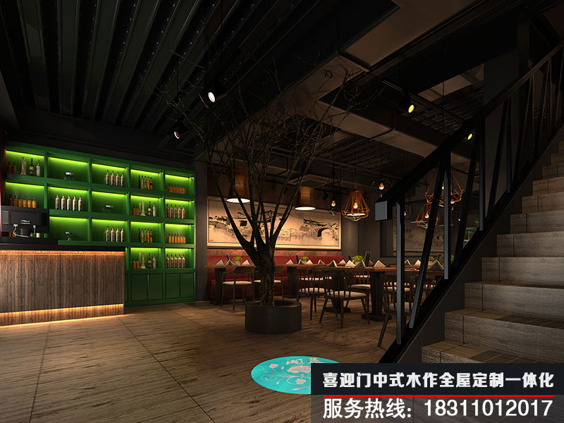 餐廳前臺大堂設計效果圖