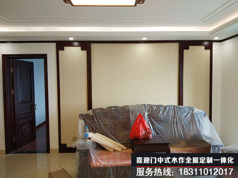 中式別墅客廳沙發(fā)背景墻簡約的安裝情況