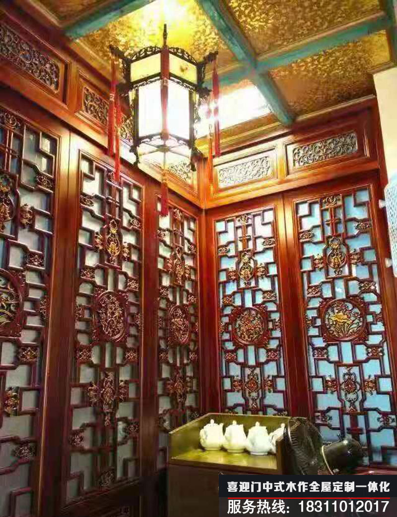 古典中式房間裝修現(xiàn)場(chǎng)圖