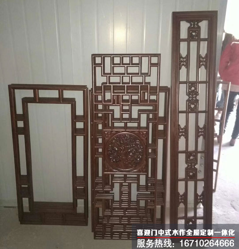 各種中式木作安裝之前的產(chǎn)品展示