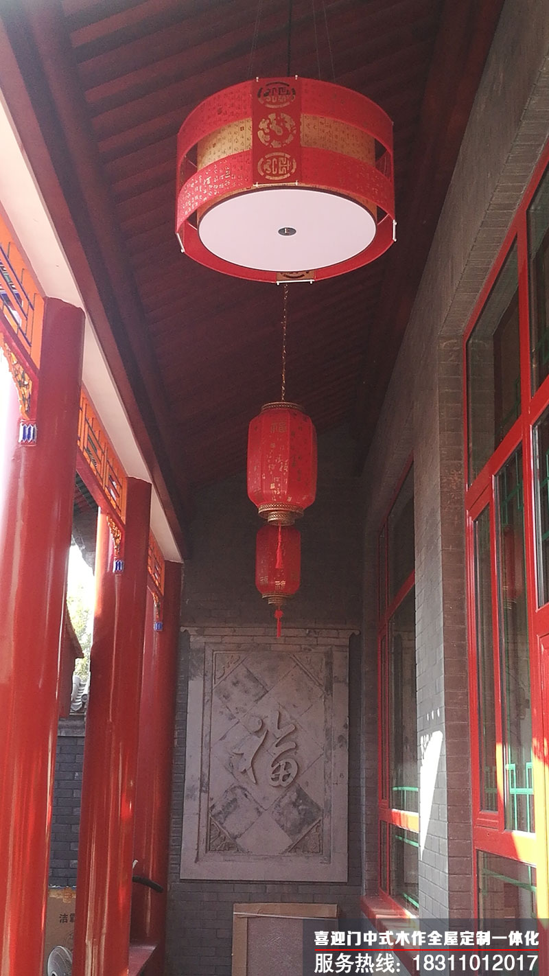 四合院抄手游廊的以及影壁墻的展示