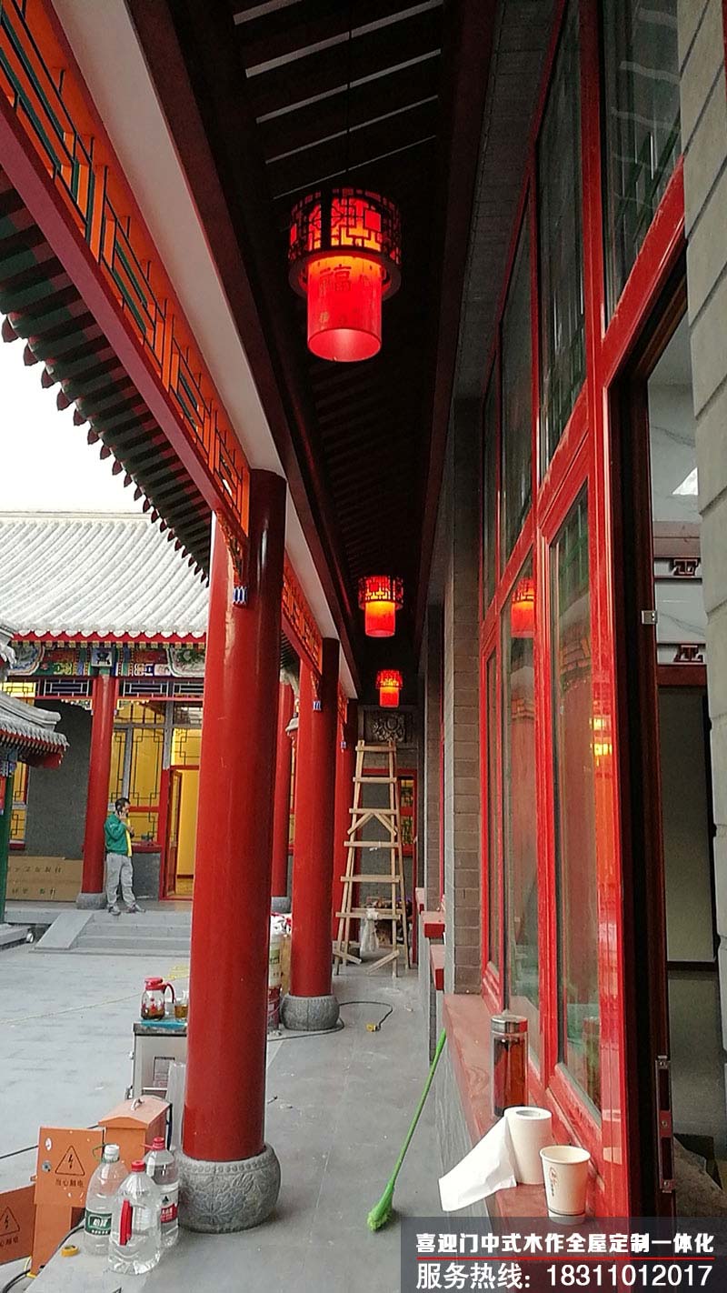四合院東西廂房的走廊裝修圖