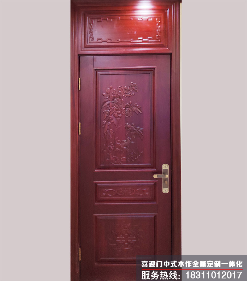 中式實木門款式一展示效果