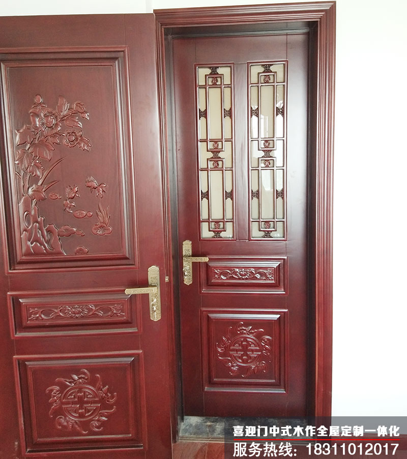 喜迎門中式木門效果圖