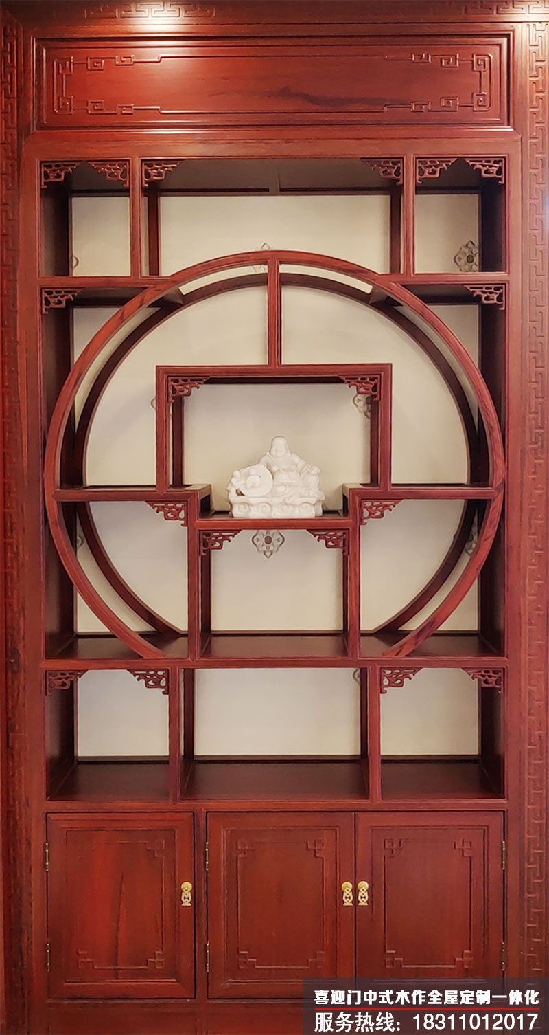 中式喜迎門(mén)多寶閣博古架圖片
