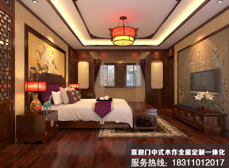 主臥中式古典裝修圖片