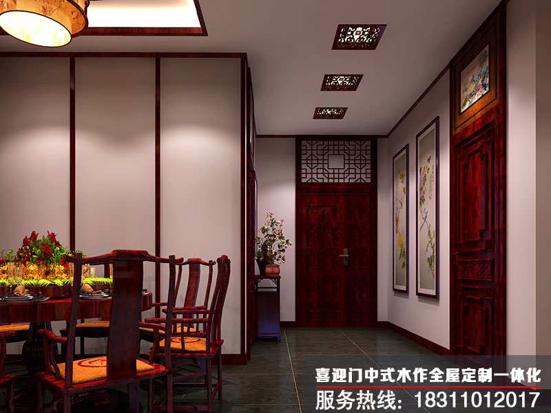 中式家居門廳效果圖
